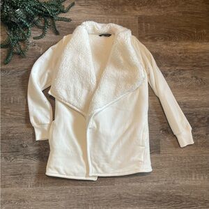 Abercrombie & Fitch White Teddy Jacket Cozy Sherpa Style